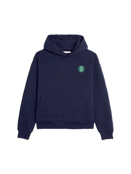 Navy Hoodie Hood Green
